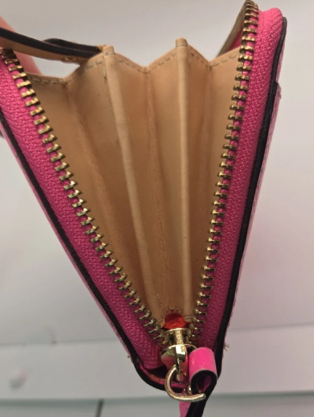 kate spade Hot Pink Zip-Around Continental Leather Wallet